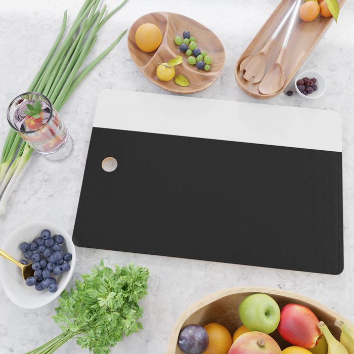 Color Block-Black and White Cutting Board Gallery Image 2