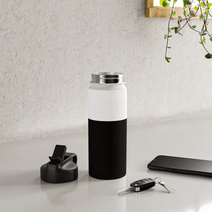Color Block-Black and White Water Bottle Gallery Image 4