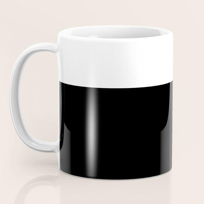 Color Block-Black and White Coffee Mug Gallery Image 3