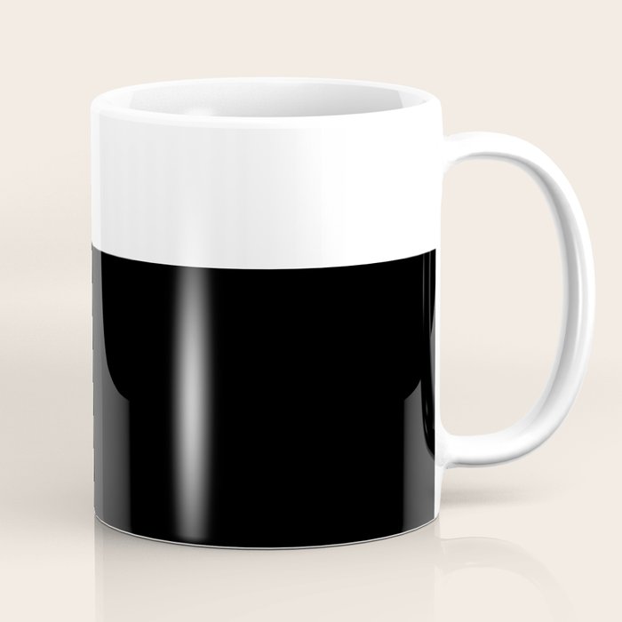 Color Block-Black and White Coffee Mug Gallery Image 1