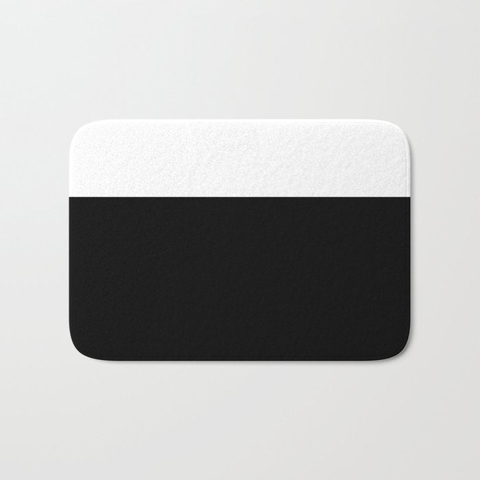 Color Block-Black and White Bath Mat Gallery Image 1