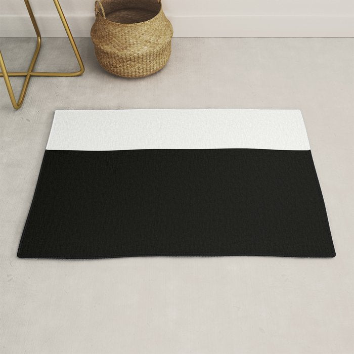 Color Block-Black and White Rug Gallery Image 1