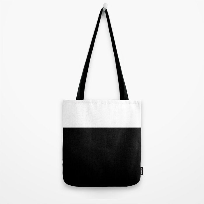 Color Block-Black and White Tote Bag Gallery Image 2