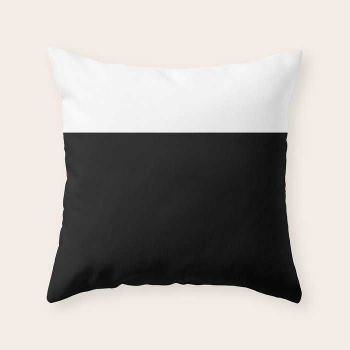 Color Block-Black and White Throw Pillow Gallery Image 6