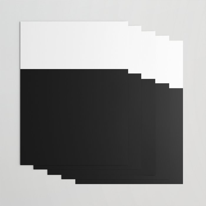 Color Block-Black and White Wrapping Paper Gallery Image 3