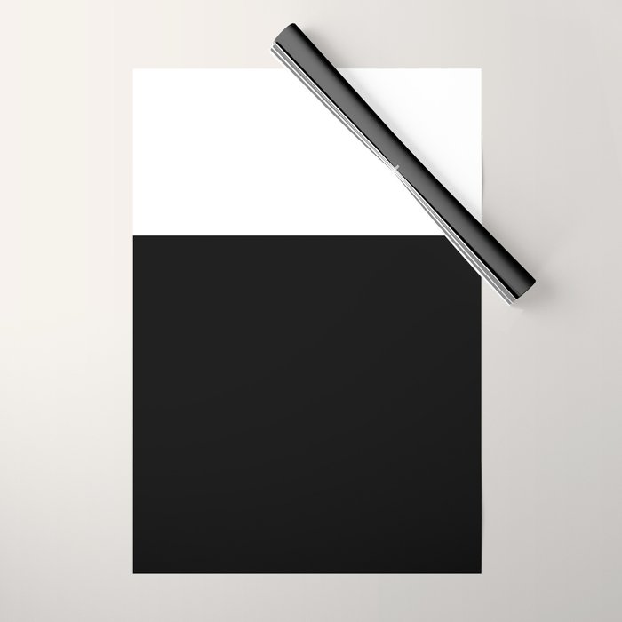 Color Block-Black and White Wrapping Paper Gallery Image 1