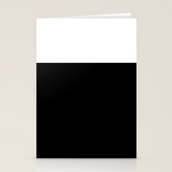 Color Block-Black and White Stationery Card Gallery Image 1