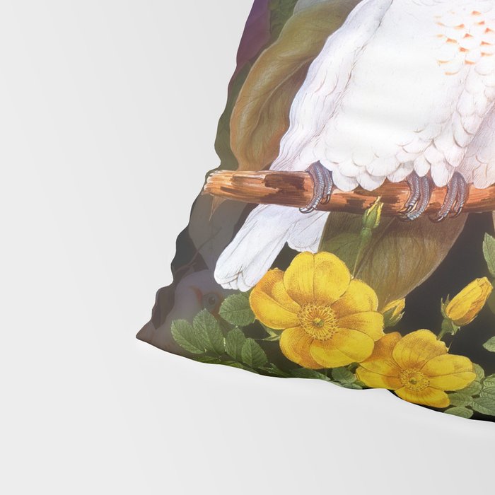Vintage & Shabby Chic - Tropical Night Bird Flower Garden Pillow Sham Gallery Image 4