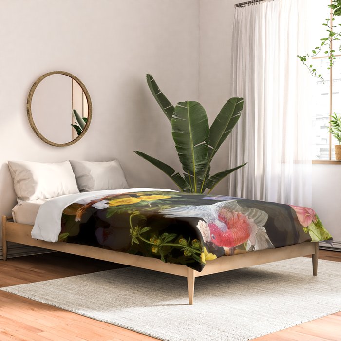 Vintage & Shabby Chic - Tropical Night Bird Flower Garden Comforter Gallery Image 2