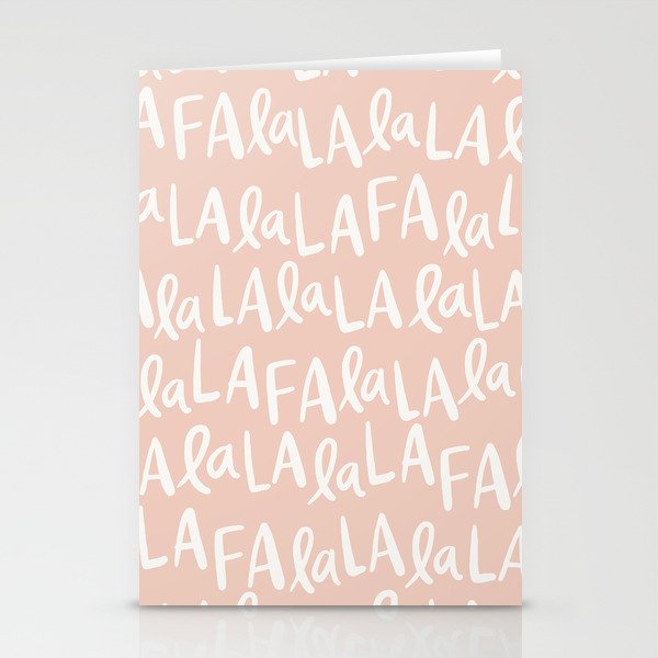Fa La La  Peachy pink Stationery Card Gallery Image 1