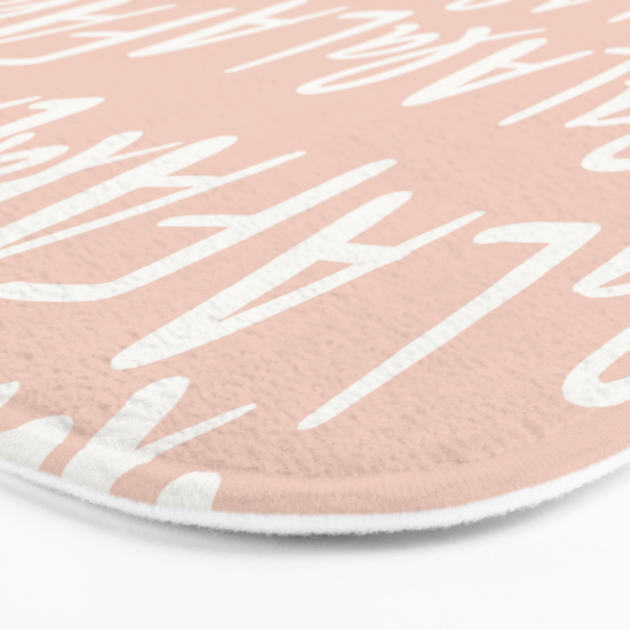 Fa La La  Peachy pink Bath Mat Gallery Image 3