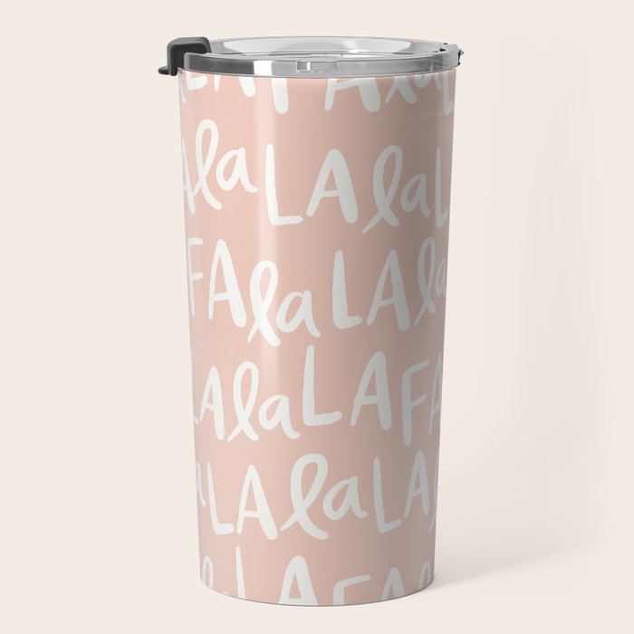 Fa La La  Peachy pink Travel Mug Gallery Image 3