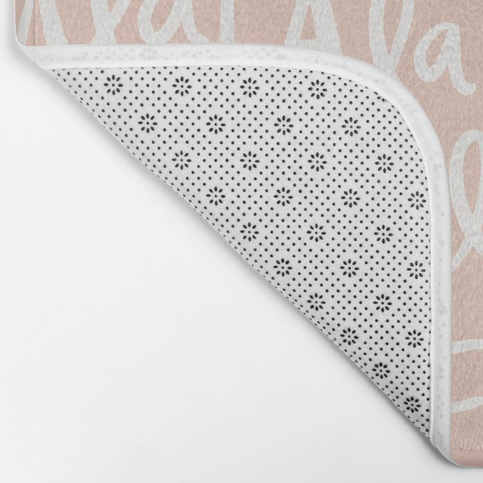 Fa La La  Peachy pink Bath Mat Gallery Image 2