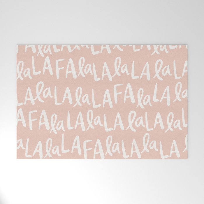 Fa La La  Peachy pink Welcome Mat Gallery Image 1