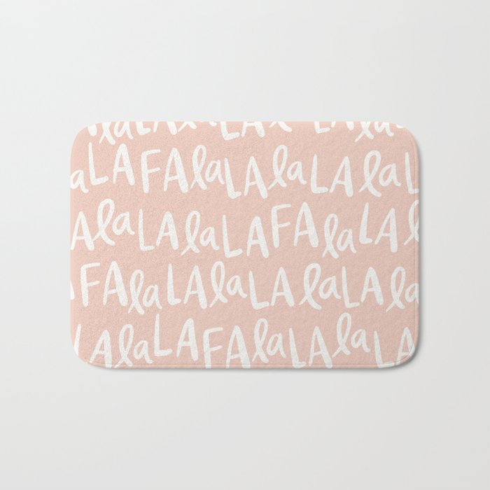Fa La La  Peachy pink Bath Mat Gallery Image 1