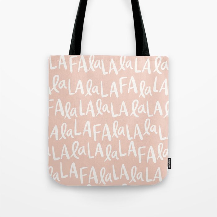 Fa La La  Peachy pink Tote Bag Gallery Image 1