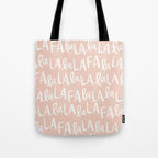 Fa La La  Peachy pink Tote Bag Gallery Image 1