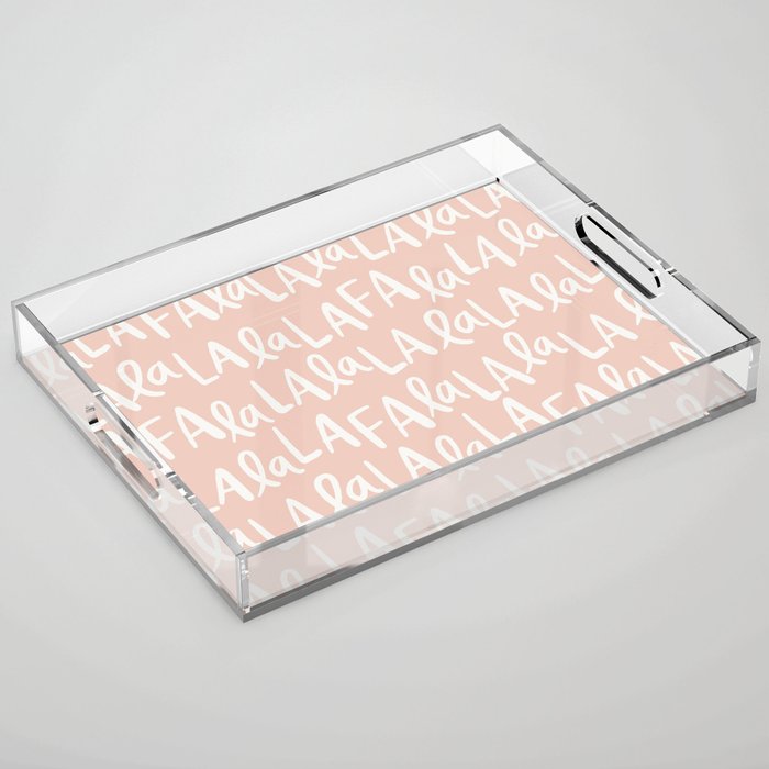 Fa La La  Peachy pink Acrylic Tray Gallery Image 1