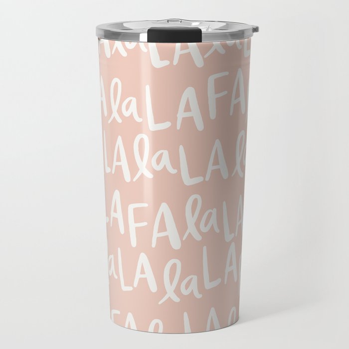 Fa La La  Peachy pink Travel Mug Gallery Image 1