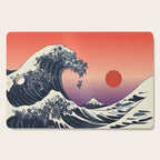 The Great Wave of Black Pug Cutting Board Gallery Image 1