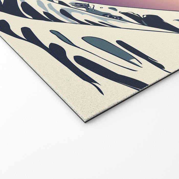 The Great Wave of Black Pug Welcome Mat Gallery Image 2