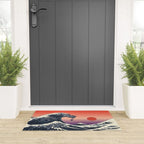 The Great Wave of Black Pug Welcome Mat Gallery Image 3