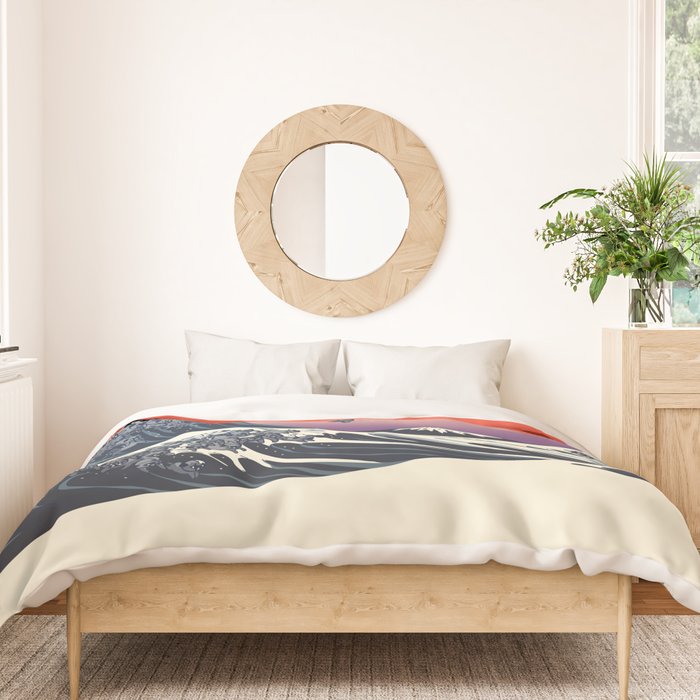 The Great Wave of Black Pug Duvet Cover Gallery Image 3