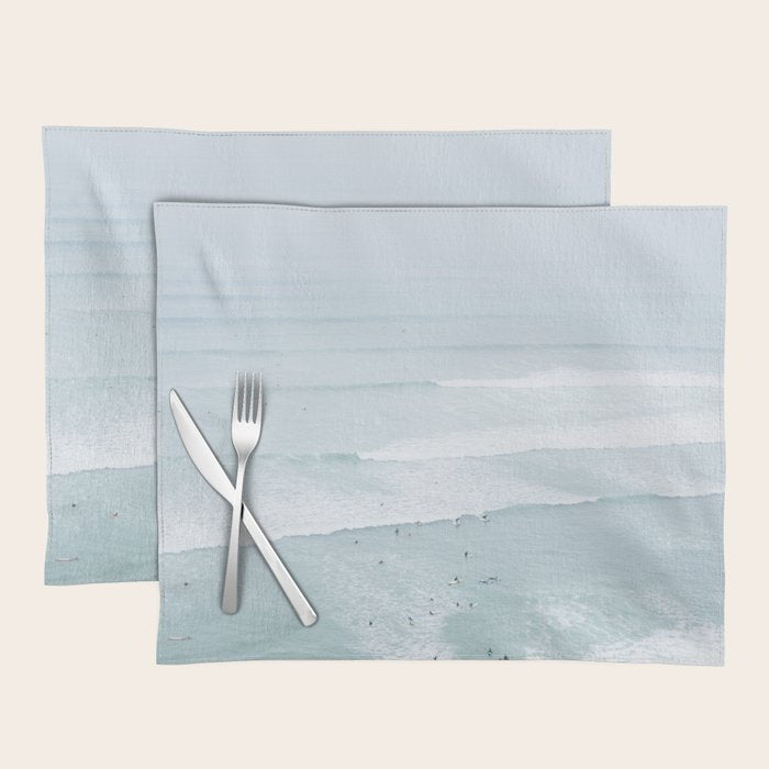 Tiny Surfers from the Sky, Lima, Peru Placemat Gallery Image 1