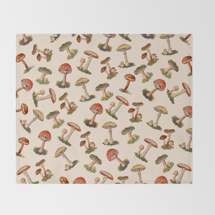 Magical Mushrooms Throw Blanket Gallery Image 2