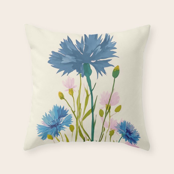 Whispers in Blue Throw Pillow Gallery Image 6