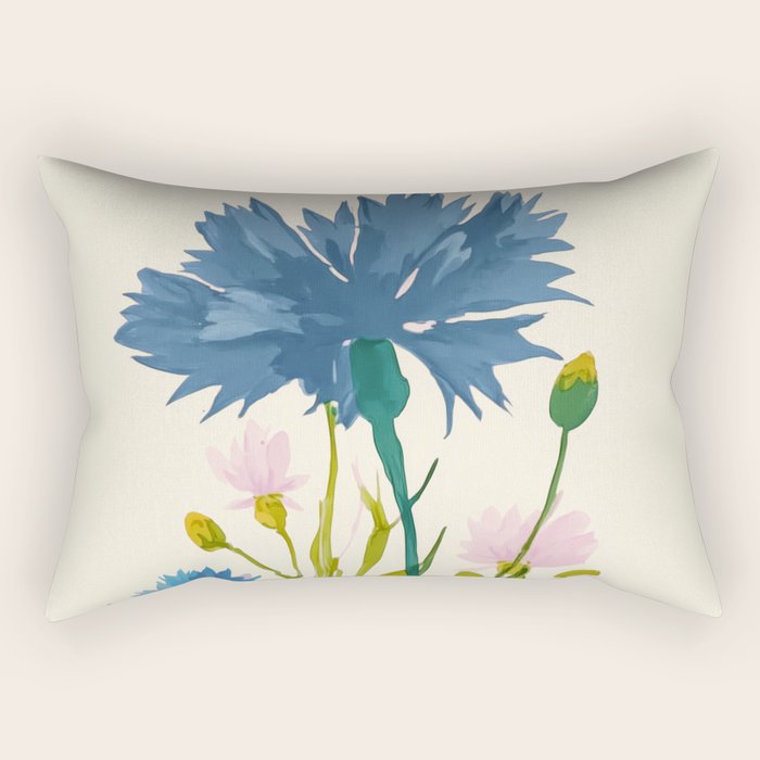 Whispers in Blue Rectangular Pillow Gallery Image 1