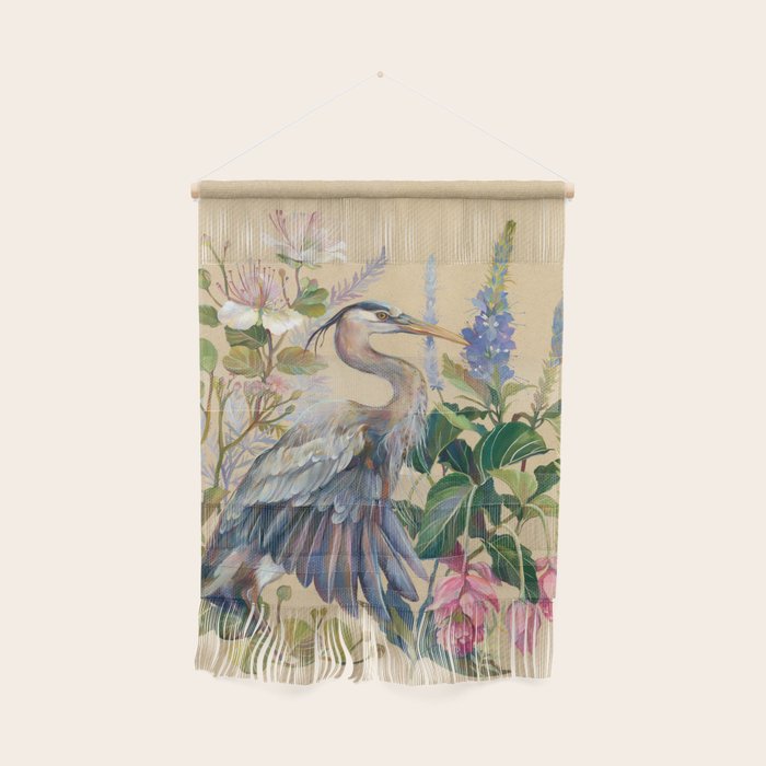 Blue Heron Floral Wall Hanging Gallery Image 1