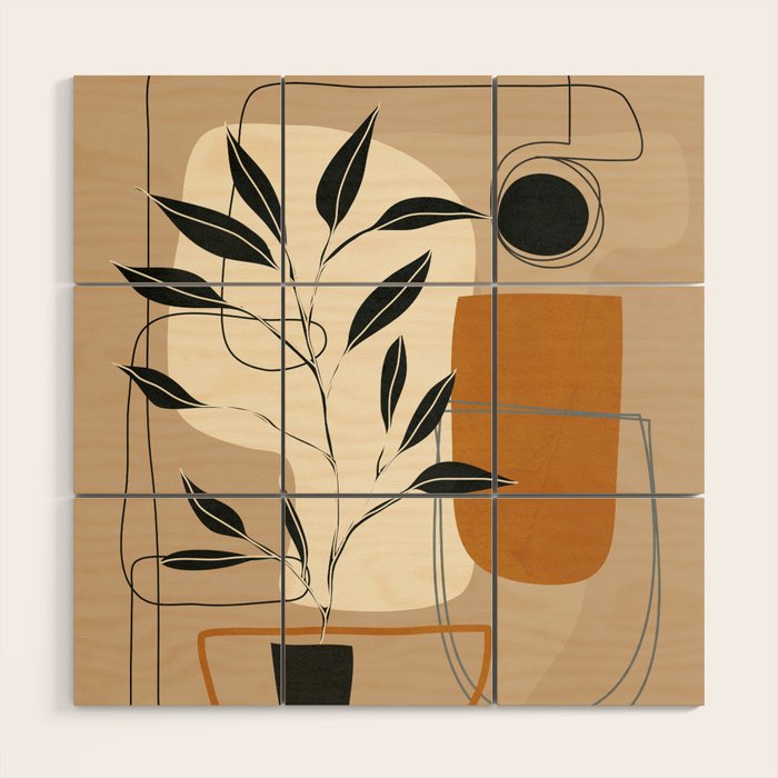 Abstract Shapes 06 Wood Wall Art Gallery Image 1