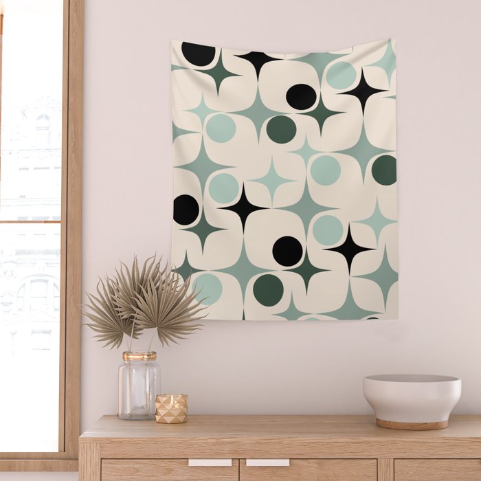 Modern Retro Geo Wall Tapestry Gallery Image 2