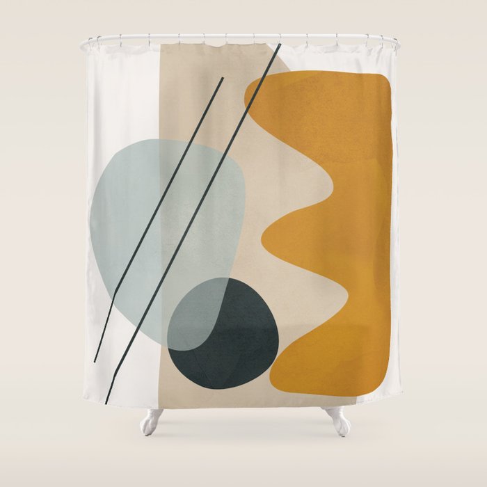 Abstract Shapes No27 Shower Curtain Gallery Image 1
