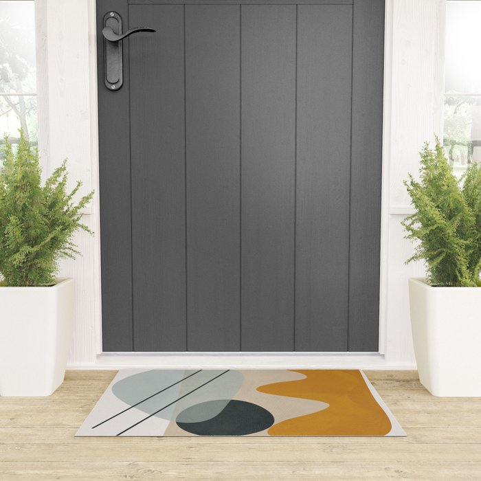 Abstract Shapes No27 Welcome Mat Gallery Image 3