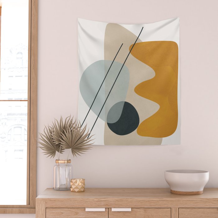 Abstract Shapes No27 Wall Tapestry Gallery Image 2