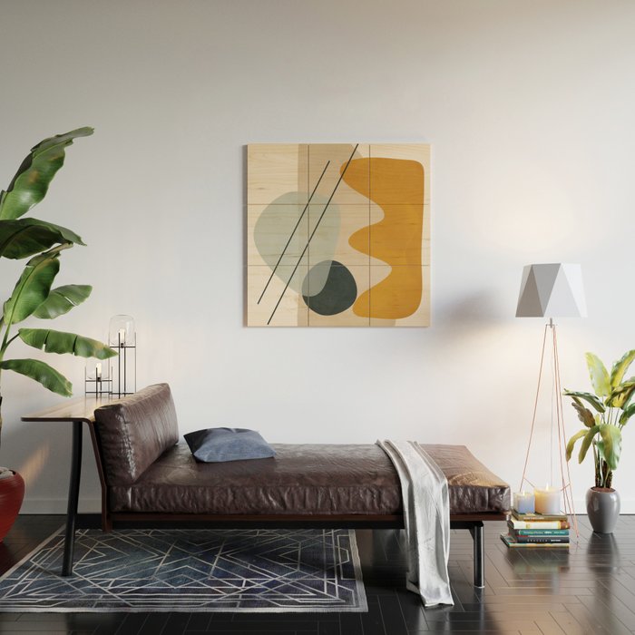 Abstract Shapes No27 Wood Wall Art Gallery Image 2