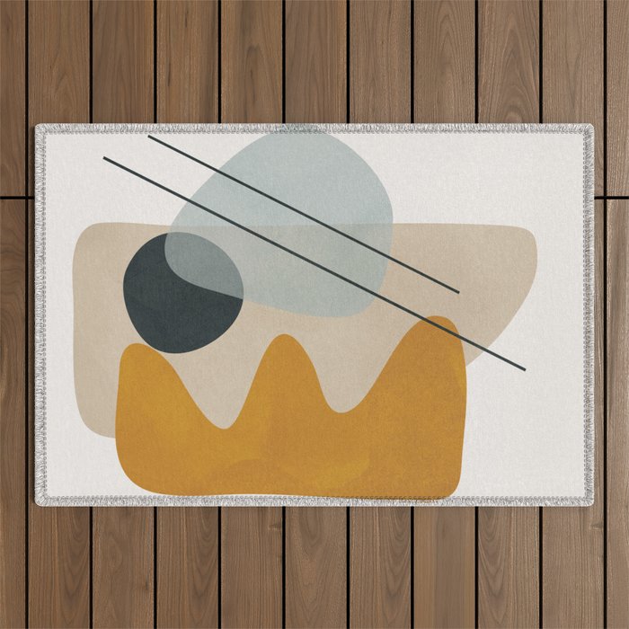 Abstract Shapes No27 Outdoor Rug Gallery Image 1