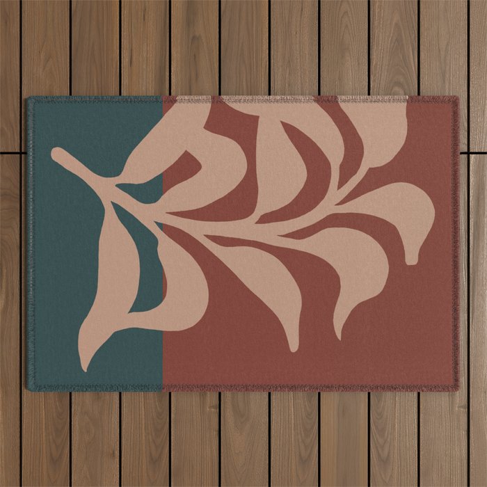 Lazy leaf 1 big print  Outdoor Rug Gallery Image 1
