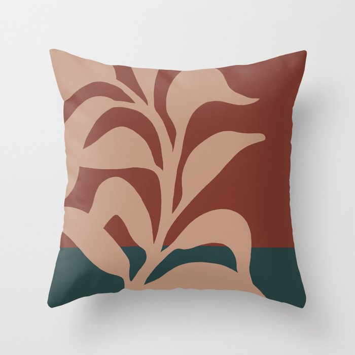 Lazy leaf 1 big print  Throw Pillow Gallery Image 6