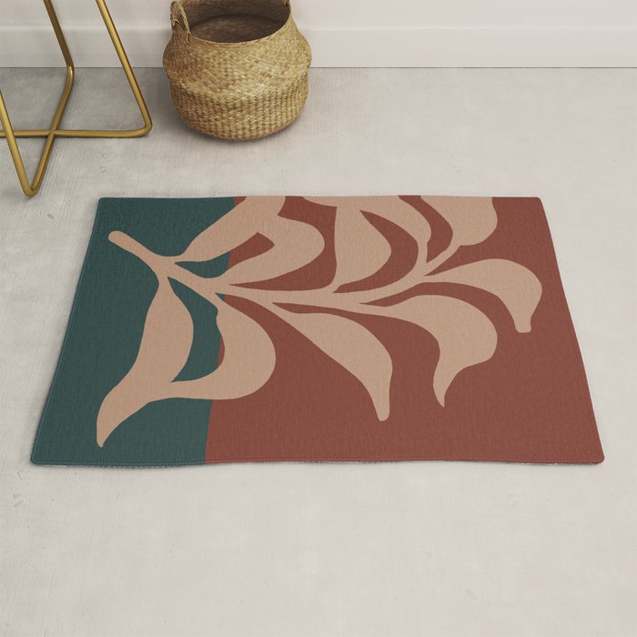 Lazy leaf 1 big print  Rug Gallery Image 1