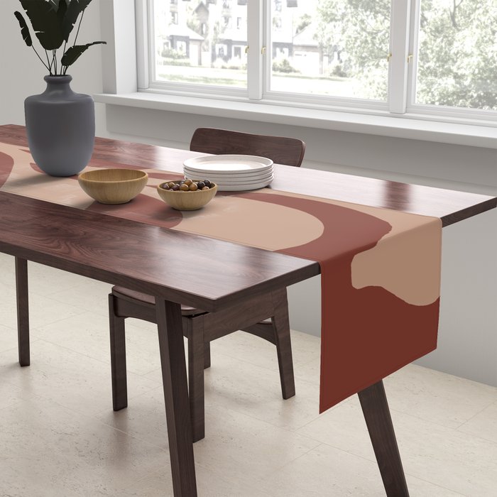 Lazy leaf 1 big print  Table Runner Gallery Image 2