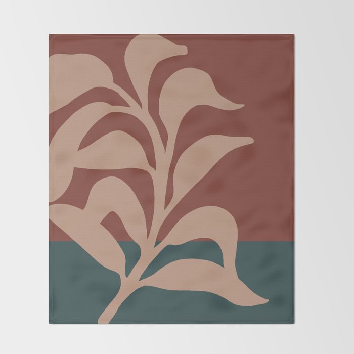 Lazy leaf 1 big print  Throw Blanket Gallery Image 2