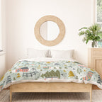 Home For The Holidays Blush Mint Christmas Duvet Cover Gallery Image 3
