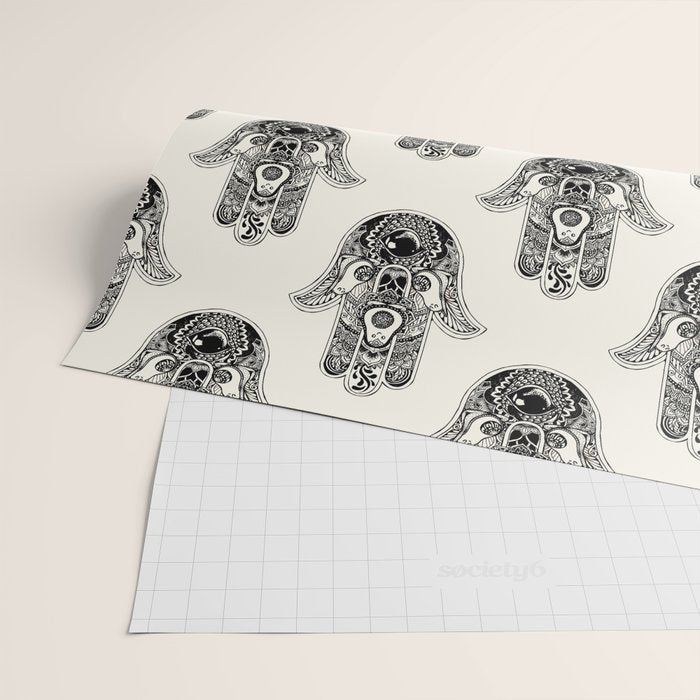 Hamsa Hand Avocado Wrapping Paper Gallery Image 2