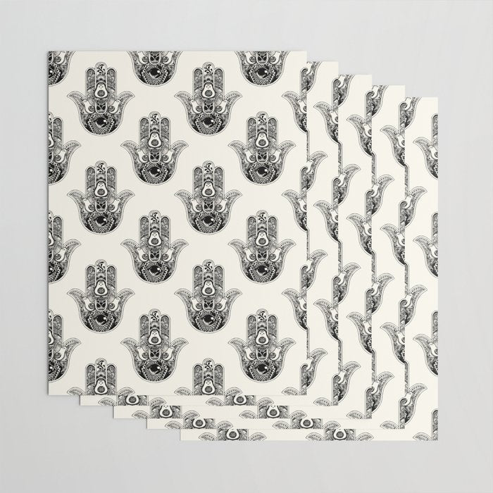 Hamsa Hand Avocado Wrapping Paper Gallery Image 3