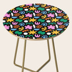 Colorful abstract organic shape doodle pattern Side Table Gallery Image 2