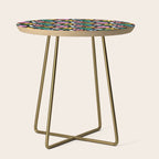 Colorful abstract organic shape doodle pattern Side Table Gallery Image 1