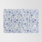 Meadow Magic Blooming Blue & White Wild Flower Floral Rug Gallery Image 2